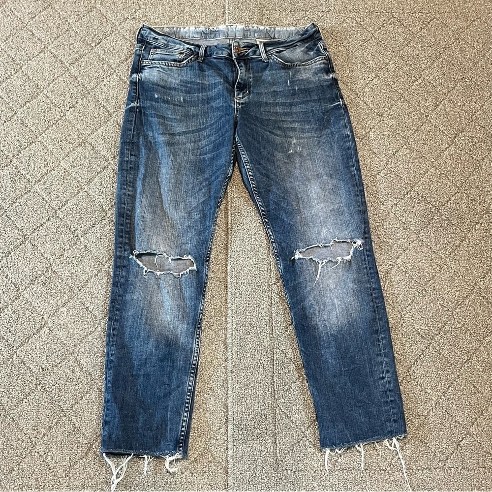 H&M Blue Skinny Jeans with Vintage Wash